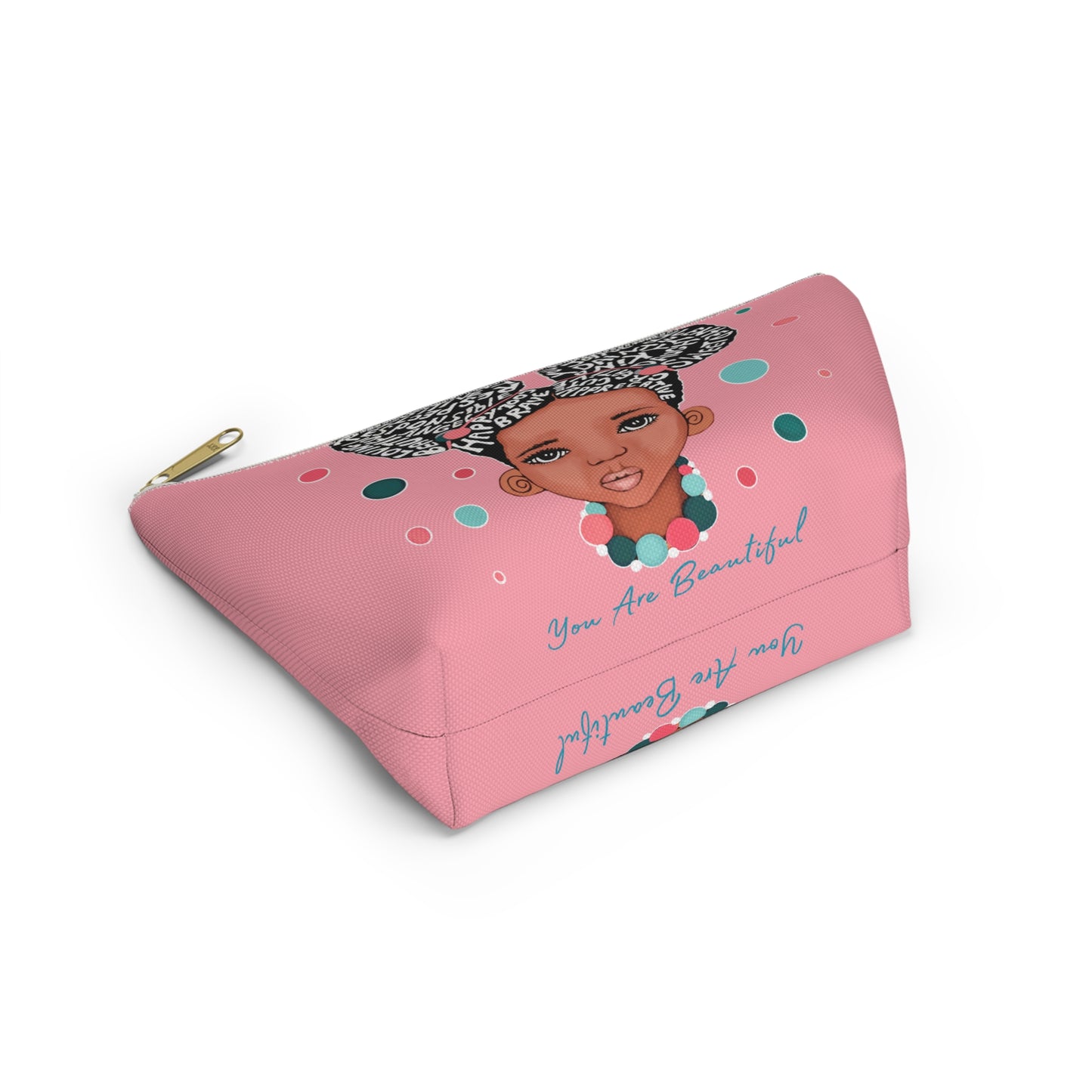 You Are Beautiful Pink Bubble Gum Accessory Pouch