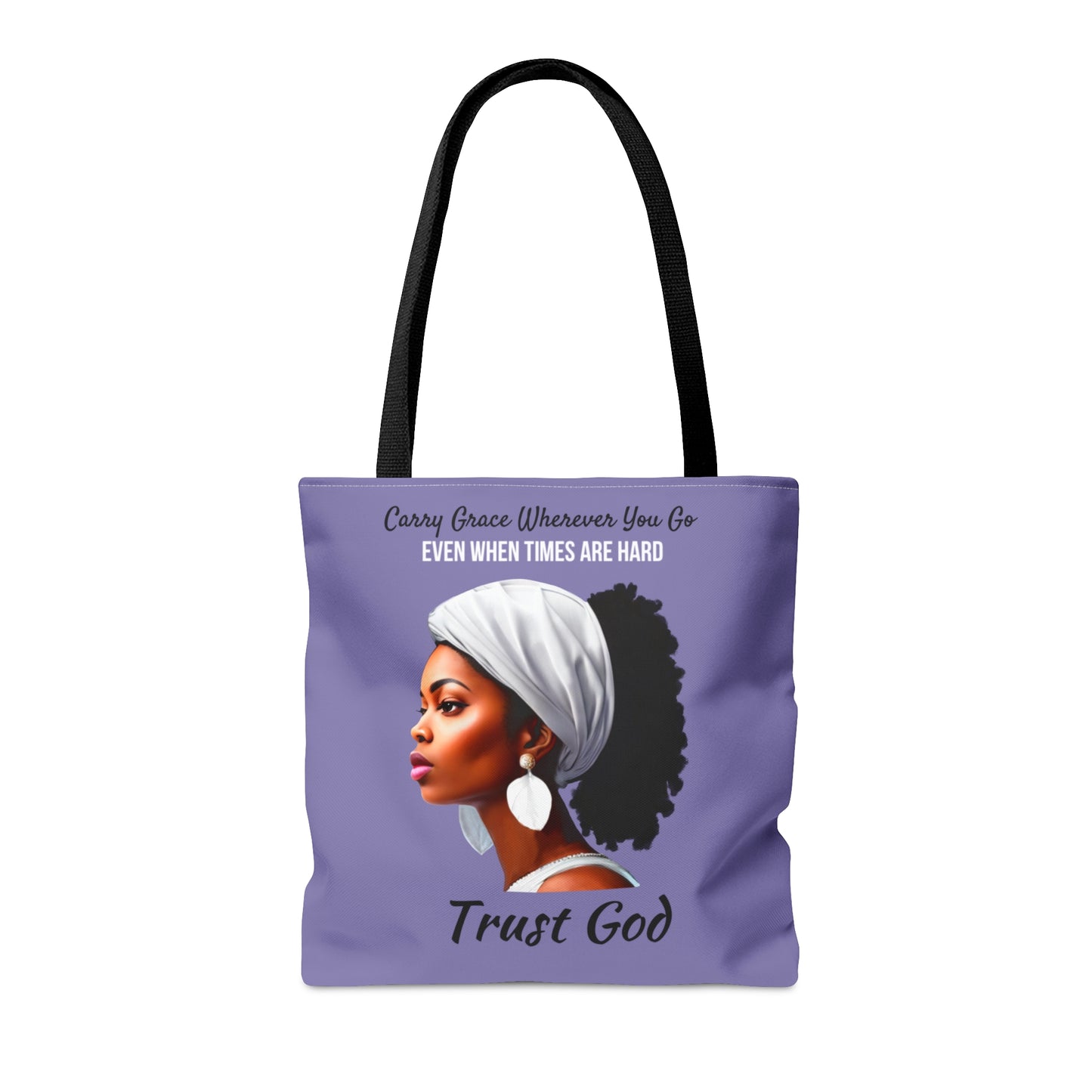 Trust God Lavender Tote Bag