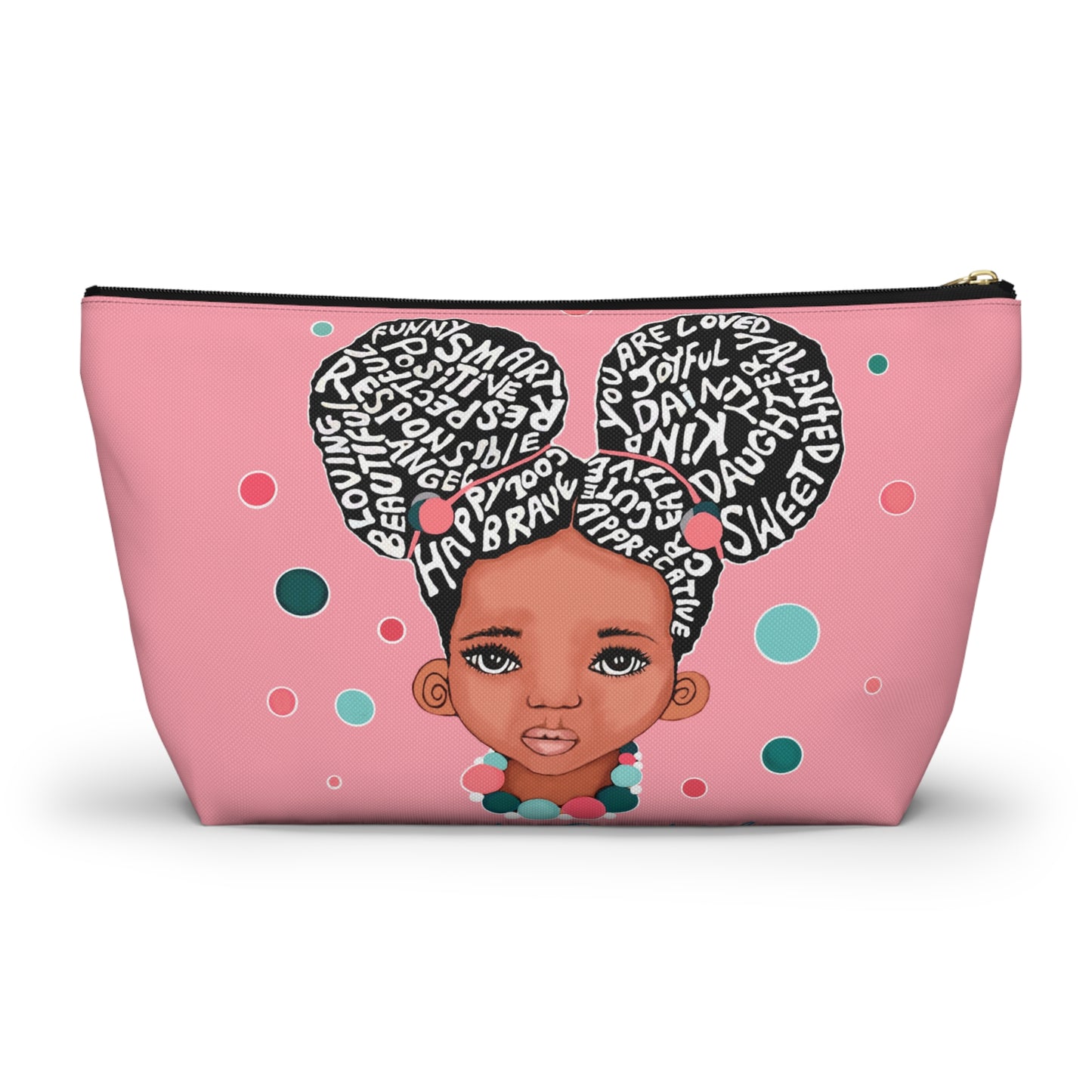 You Are Beautiful Pink Bubble Gum Accessory Pouch