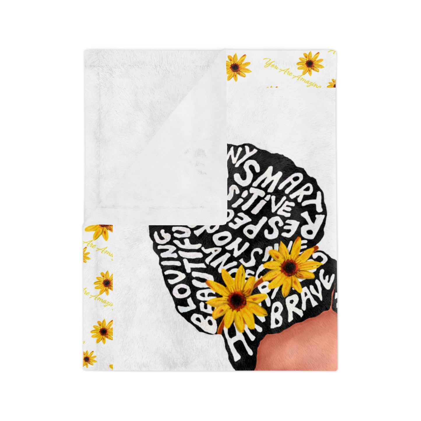 You Are Amazing Sunflower  Minky Blanket