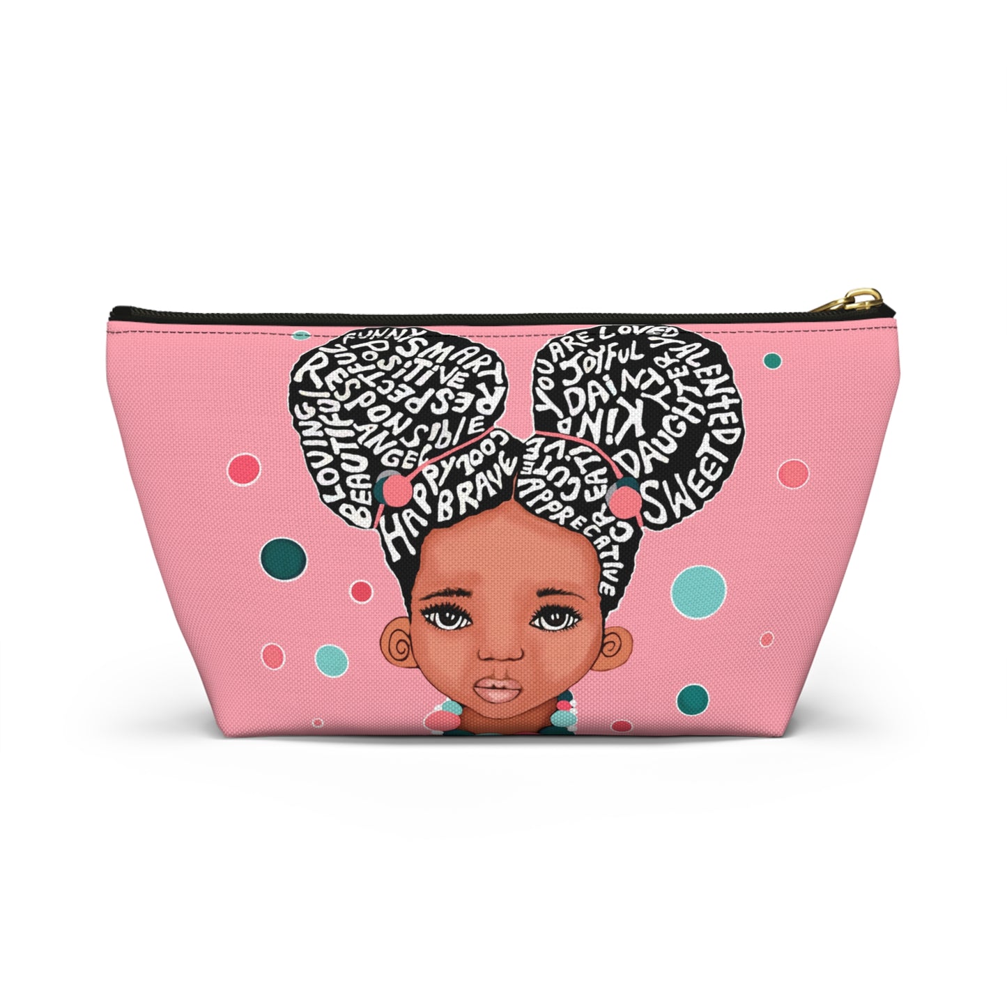 You Are Beautiful Pink Bubble Gum Accessory Pouch