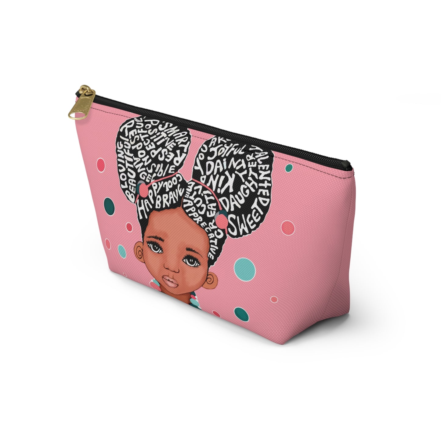You Are Beautiful Pink Bubble Gum Accessory Pouch