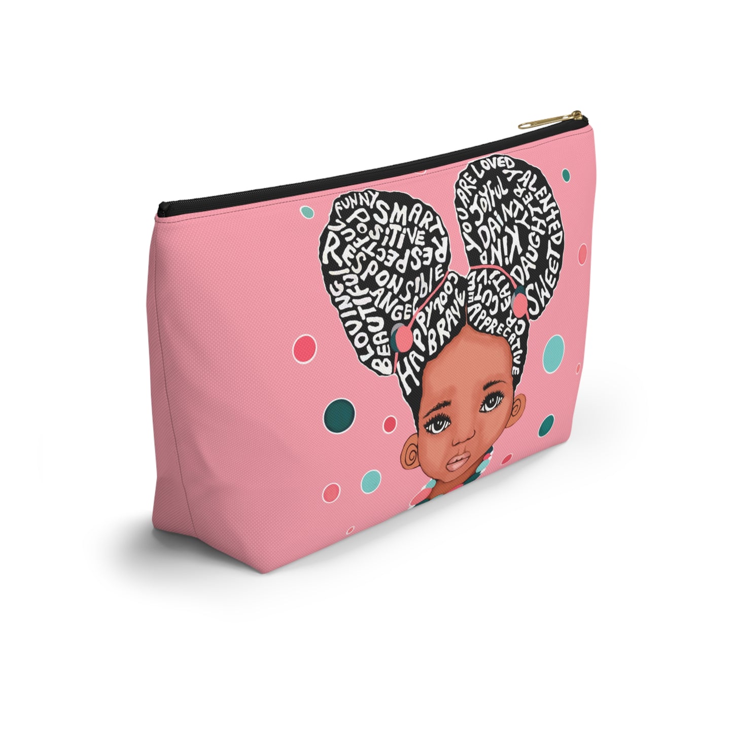 You Are Beautiful Pink Bubble Gum Accessory Pouch