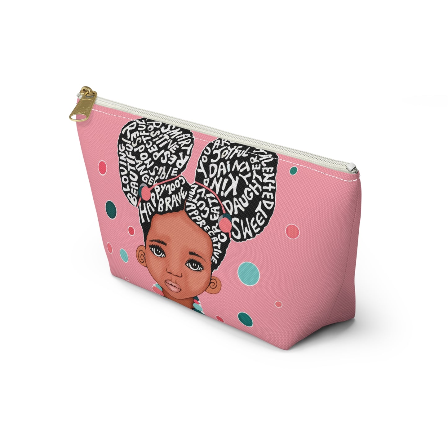 You Are Beautiful Pink Bubble Gum Accessory Pouch
