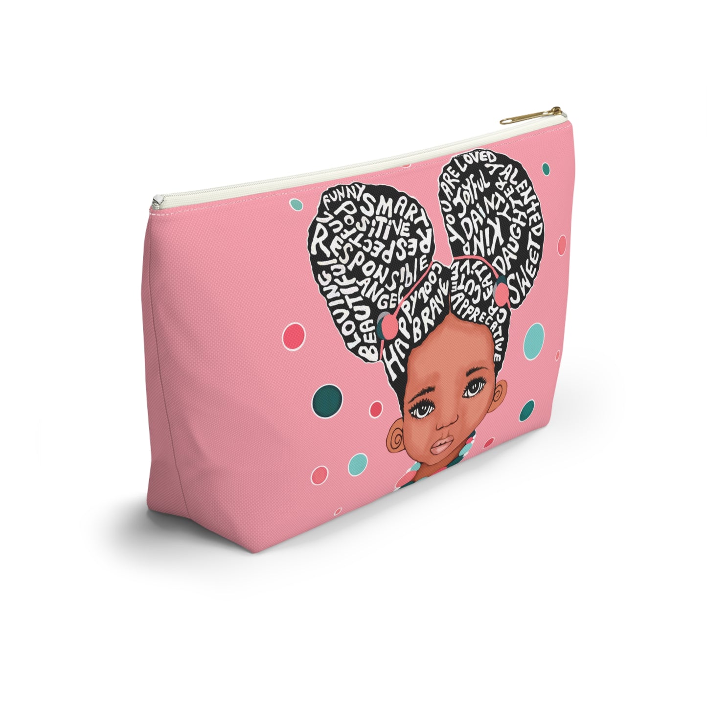 You Are Beautiful Pink Bubble Gum Accessory Pouch
