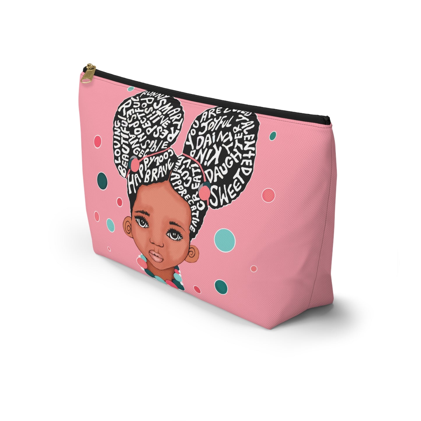 You Are Beautiful Pink Bubble Gum Accessory Pouch