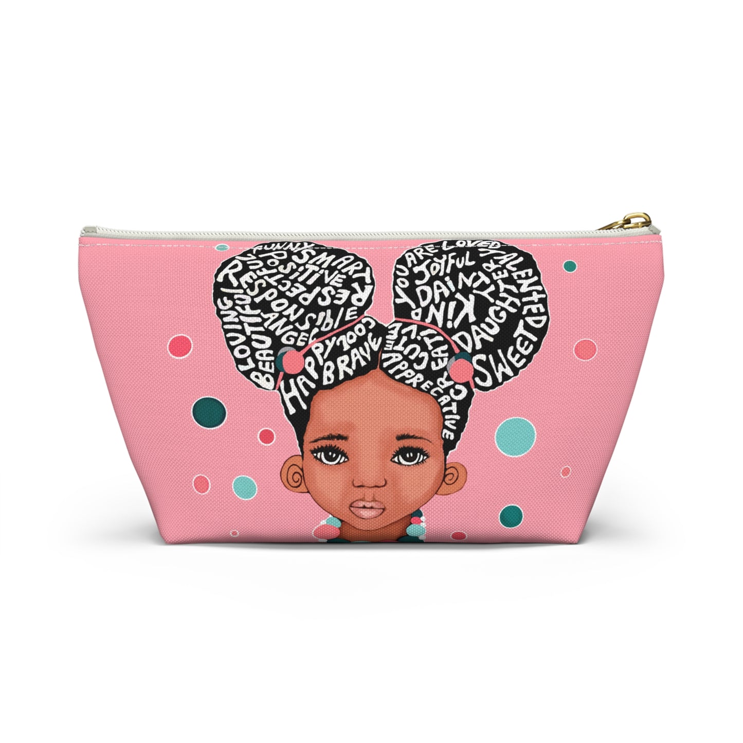 You Are Beautiful Pink Bubble Gum Accessory Pouch
