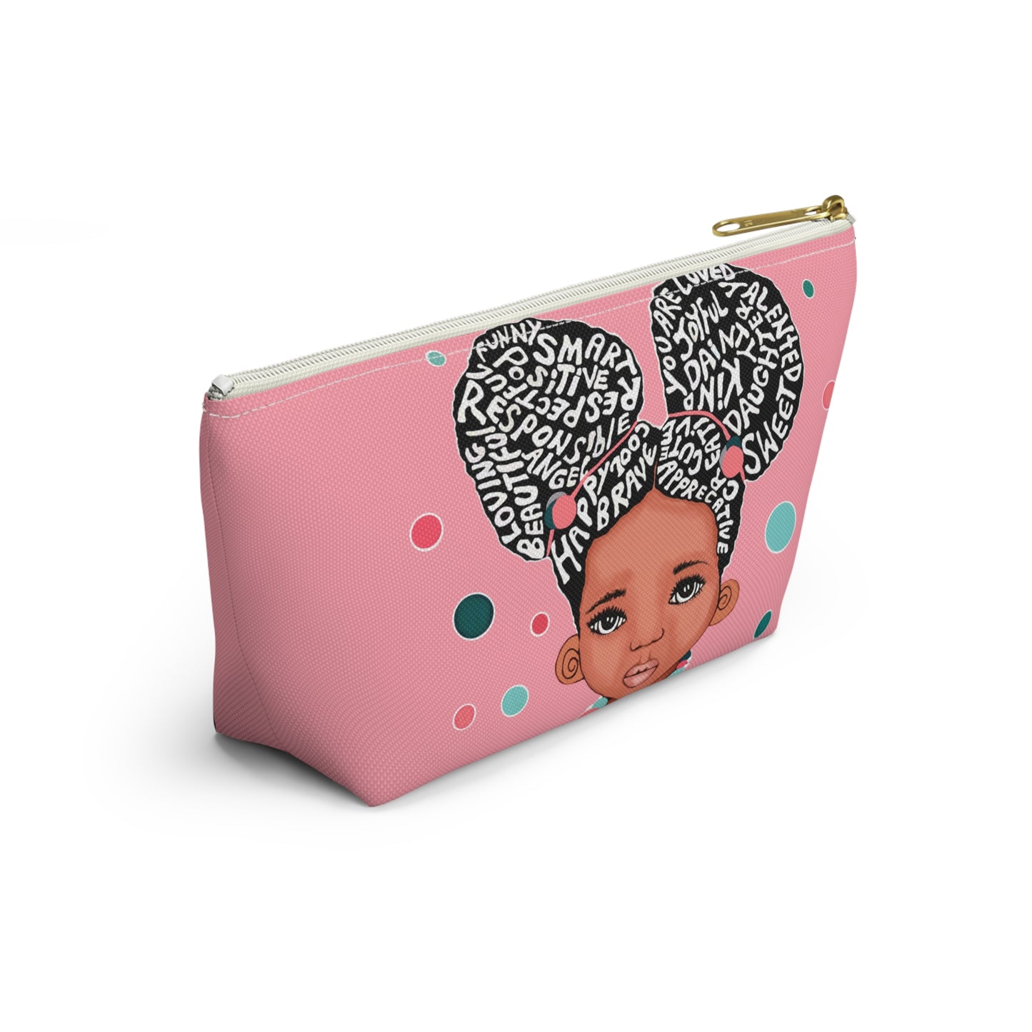 You Are Beautiful Pink Bubble Gum Accessory Pouch