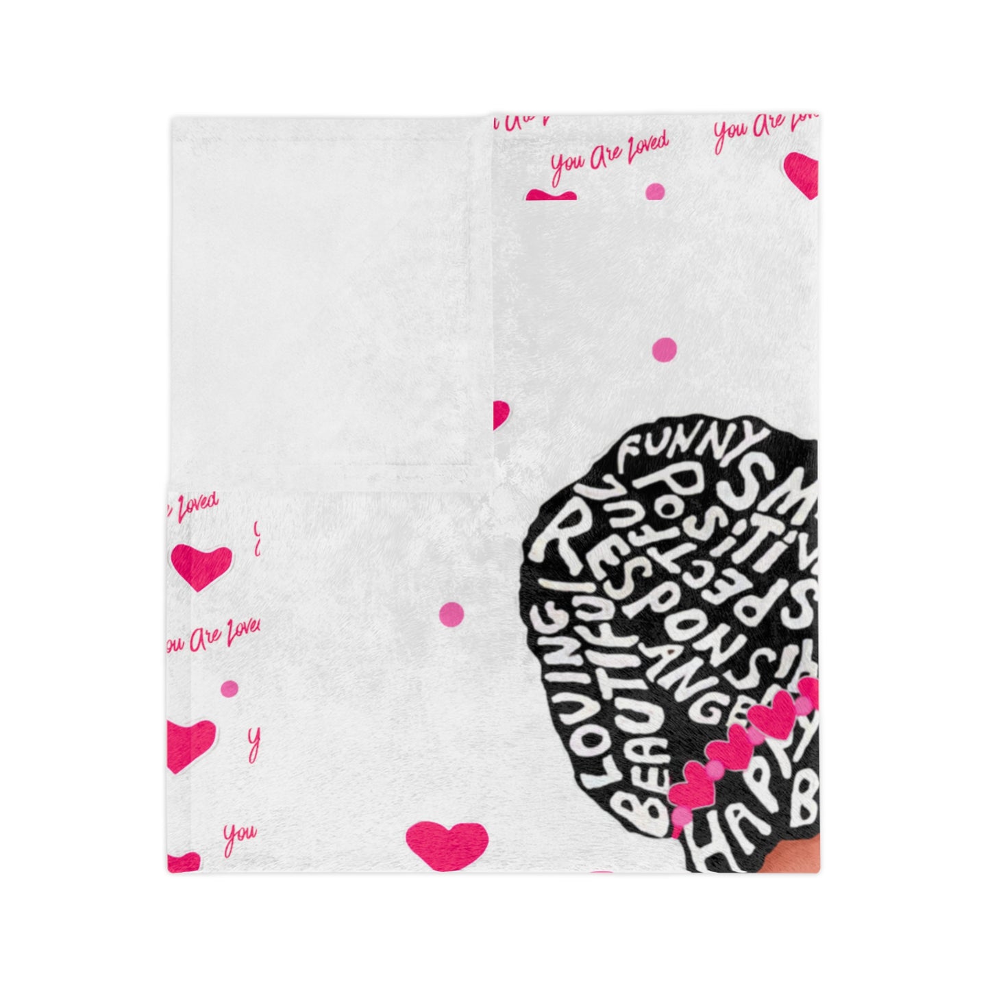 You Are Loved Customizable Heart Minky Blanket