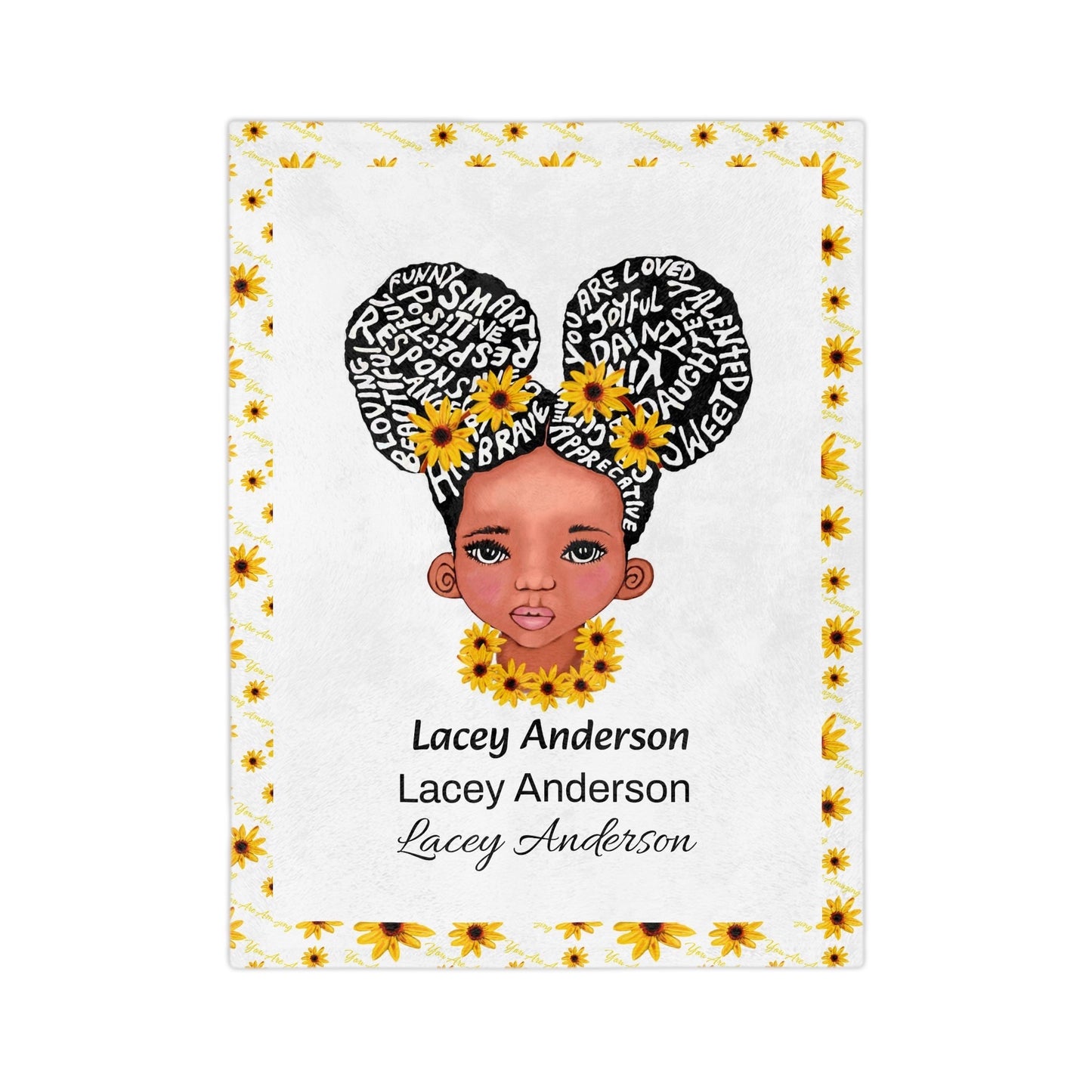 You Are Amazing Sunflower  Minky Blanket