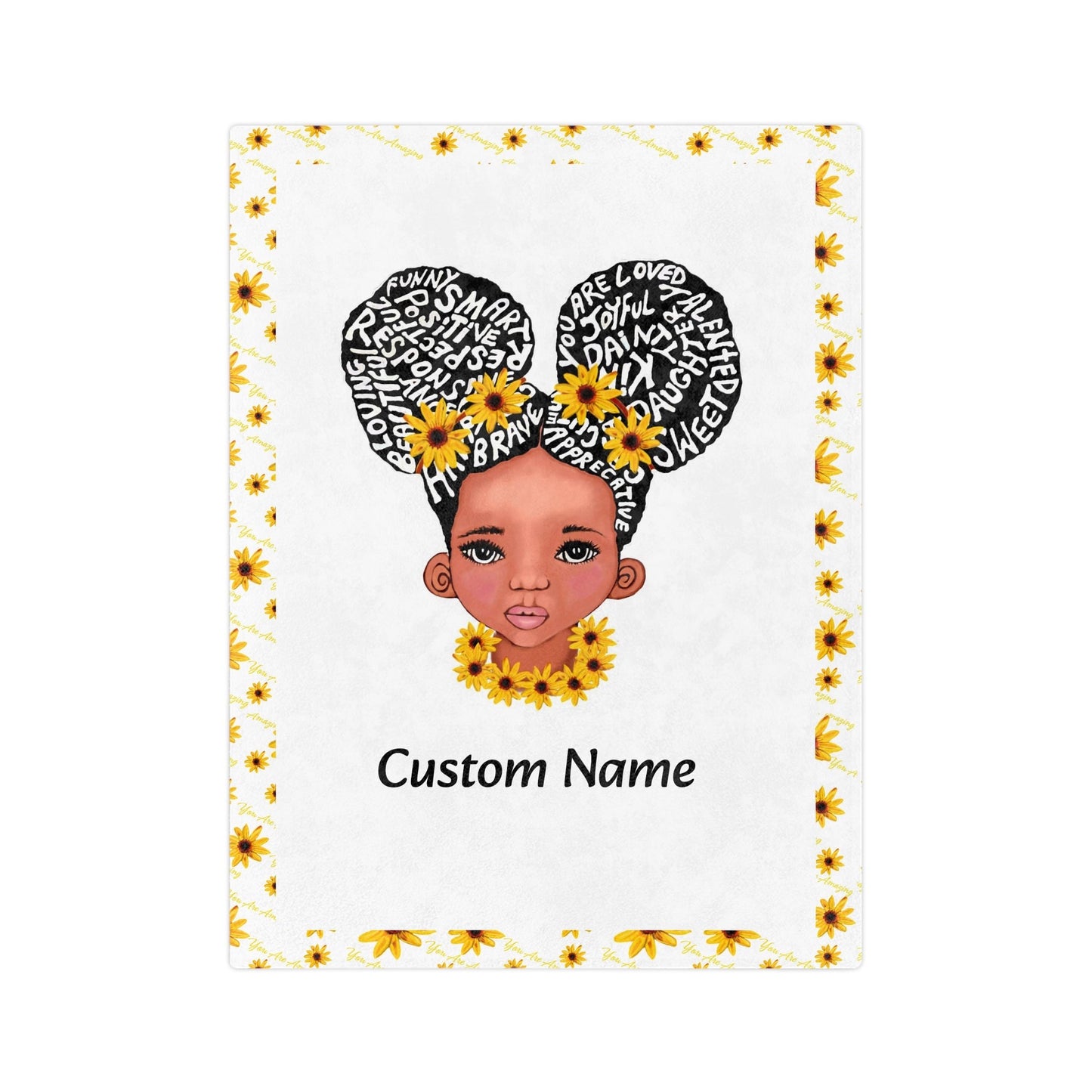 You Are Amazing Sunflower  Minky Blanket